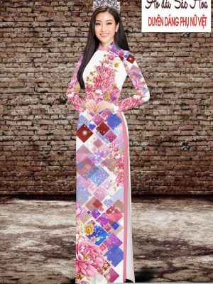 Vải áo dài hoa 3D thiết kế 2020 AD T7534 26 1591069835 44 vai ao dai vai ao dai dep ad