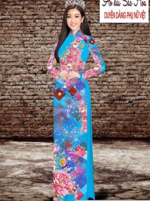 Vải áo dài hoa 3D thiết kế 2020 AD T7534 45 1591069838 271 vai ao dai vai ao dai dep ad