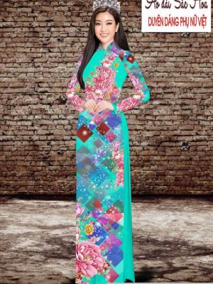 Vải áo dài hoa 3D thiết kế 2020 AD T7534 46 1591069839 689 vai ao dai vai ao dai dep ad