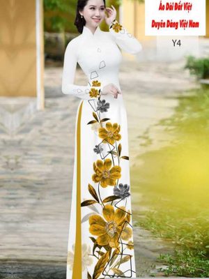 Vải áo dài hoa 3D kiểu mới AD H10605 23 1591150874 562 vai ao dai vai ao dai dep ad