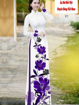 Vải áo dài hoa 3D kiểu mới AD H10605 24 1591150874 949 vai ao dai vai ao dai dep ad