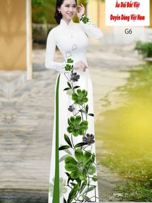Vải áo dài hoa 3D kiểu mới AD H10605 37 1591150876 300 vai ao dai vai ao dai dep ad