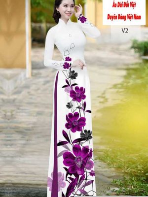 Vải áo dài hoa 3D kiểu mới AD H10605 32 1591150876 617 vai ao dai vai ao dai dep ad