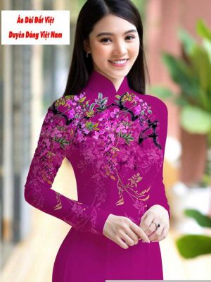 Vải áo dài hoa 3D mới ra AD M7422 35 1591150999 285 vai ao dai vai ao dai dep ad