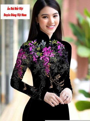 Vải áo dài hoa 3D mới ra AD M7422 40 1591150999 969 vai ao dai vai ao dai dep ad