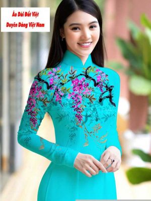 Vải áo dài hoa 3D mới ra AD M7422 46 1591151000 364 vai ao dai vai ao dai dep ad