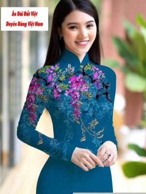 Vải áo dài hoa 3D mới ra AD M7422 54 1591151002 468 vai ao dai vai ao dai dep ad