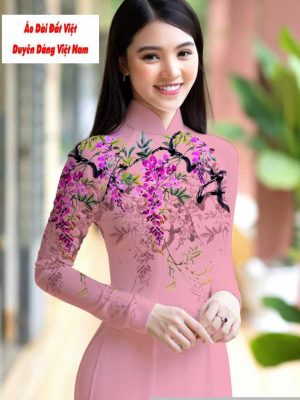 Vải áo dài hoa 3D mới ra AD M7422 55 1591151002 511 vai ao dai vai ao dai dep ad
