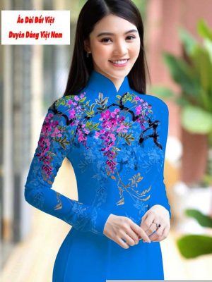 Vải áo dài hoa 3D mới ra AD M7422 58 1591151003 976 vai ao dai vai ao dai dep ad