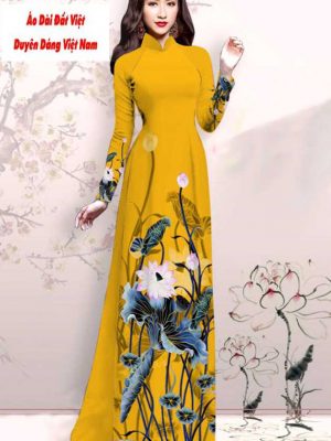 Vải áo dài hoa sen mới ra AD M7416 54 1591151493 165 vai ao dai vai ao dai dep ad