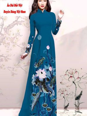 Vải áo dài hoa sen mới ra AD M7416 53 1591151493 837 vai ao dai vai ao dai dep ad