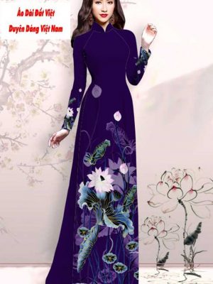 Vải áo dài hoa sen mới ra AD M7416 51 1591151493 952 vai ao dai vai ao dai dep ad