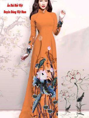 Vải áo dài hoa sen mới ra AD M7416 60 1591151494 186 vai ao dai vai ao dai dep ad