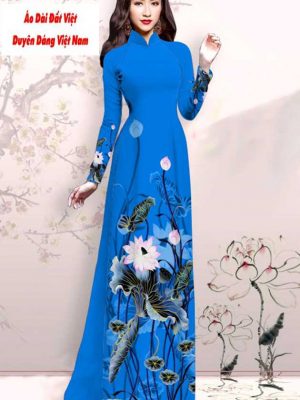 Vải áo dài hoa sen mới ra AD M7416 58 1591151494 269 vai ao dai vai ao dai dep ad
