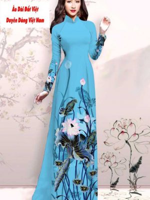 Vải áo dài hoa sen mới ra AD M7416 59 1591151494 292 vai ao dai vai ao dai dep ad