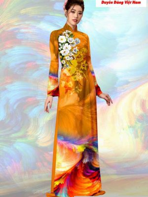 Vải áo dài hoa 3D mới ra AD T7194 19 1591151717 239 vai ao dai vai ao dai dep ad