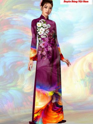 Vải áo dài hoa 3D mới ra AD T7194 26 1591151718 357 vai ao dai vai ao dai dep ad