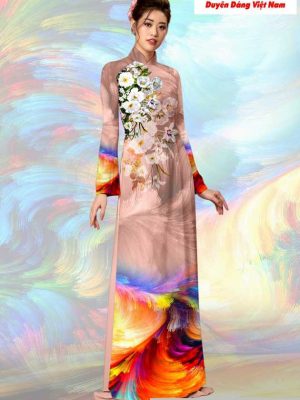 Vải áo dài hoa 3D mới ra AD T7194 28 1591151719 858 vai ao dai vai ao dai dep ad