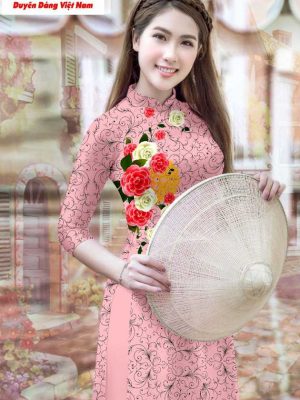 Vải áo dài hoa văn và hoa kiểu mới AD T7188 18 1591152201 538 vai ao dai vai ao dai dep ad