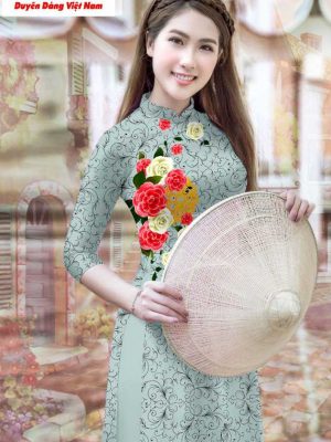Vải áo dài hoa văn và hoa kiểu mới AD T7188 22 1591152202 626 vai ao dai vai ao dai dep ad