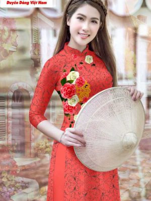 Vải áo dài hoa văn và hoa kiểu mới AD T7188 25 1591152203 436 vai ao dai vai ao dai dep ad
