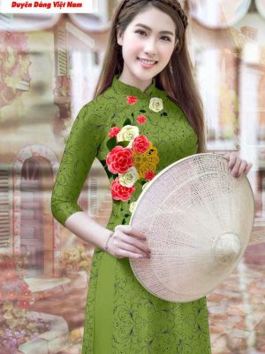 Vải áo dài hoa văn và hoa kiểu mới AD T7188 28 1591152203 895 vai ao dai vai ao dai dep ad