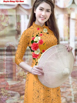 Vải áo dài hoa văn và hoa kiểu mới AD T7188 30 1591152203 899 vai ao dai vai ao dai dep ad