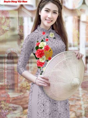 Vải áo dài hoa văn và hoa kiểu mới AD T7188 29 1591152203 909 vai ao dai vai ao dai dep ad