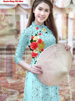 Vải áo dài hoa văn và hoa kiểu mới AD T7188 31 1591152204 97 vai ao dai vai ao dai dep ad