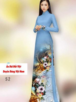 Vải áo dài hoa 3D mới ra AD H14494 26 1591240225 207 vai ao dai vai ao dai dep ad