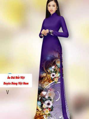 Vải áo dài hoa 3D mới ra AD H14494 28 1591240225 362 vai ao dai vai ao dai dep ad