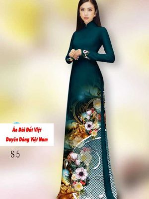 Vải áo dài hoa 3D mới ra AD H14494 33 1591240226 573 vai ao dai vai ao dai dep ad