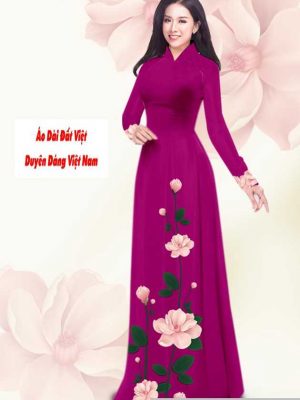 Vải áo dài hoa 3D kiểu mới AD T7549 30 1591240821 322 vai ao dai vai ao dai dep ad