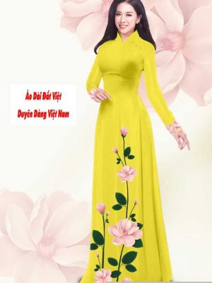 Vải áo dài hoa 3D kiểu mới AD T7549 31 1591240821 755 vai ao dai vai ao dai dep ad