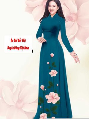 Vải áo dài hoa 3D kiểu mới AD T7549 45 1591240824 876 vai ao dai vai ao dai dep ad