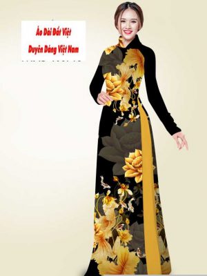 Vải áo dài hoa sen vàng mới ra AD T7548 30 1591240939 598 vai ao dai vai ao dai dep ad