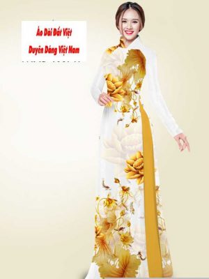 Vải áo dài hoa sen vàng mới ra AD T7548 28 1591240939 71 vai ao dai vai ao dai dep ad