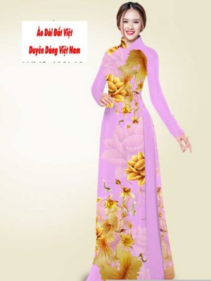 Vải áo dài hoa sen vàng mới ra AD T7548 34 1591240940 976 vai ao dai vai ao dai dep ad