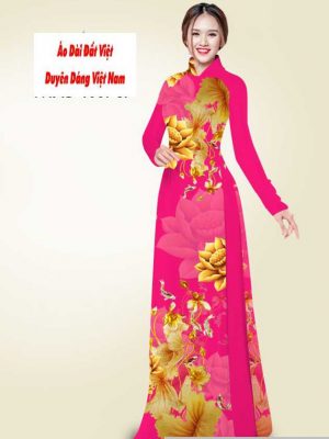 Vải áo dài hoa sen vàng mới ra AD T7548 39 1591240941 755 vai ao dai vai ao dai dep ad