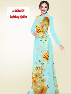 Vải áo dài hoa sen vàng mới ra AD T7548 40 1591240941 975 vai ao dai vai ao dai dep ad