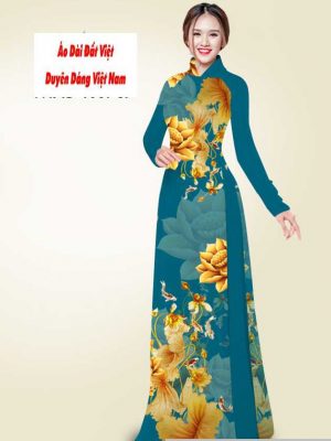 Vải áo dài hoa sen vàng mới ra AD T7548 45 1591240942 387 vai ao dai vai ao dai dep ad