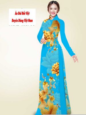 Vải áo dài hoa sen vàng mới ra AD T7548 48 1591240942 587 vai ao dai vai ao dai dep ad