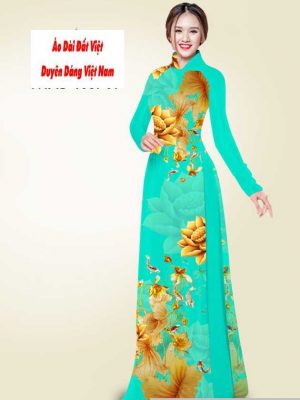 Vải áo dài hoa sen vàng mới ra AD T7548 49 1591240942 946 vai ao dai vai ao dai dep ad