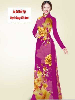 Vải áo dài hoa sen vàng mới ra AD T7548 52 1591240943 310 vai ao dai vai ao dai dep ad