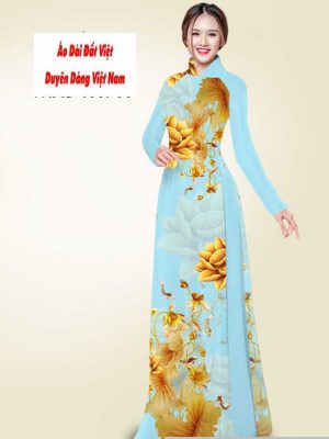 Vải áo dài hoa sen vàng mới ra AD T7548 51 1591240943 57 vai ao dai vai ao dai dep ad