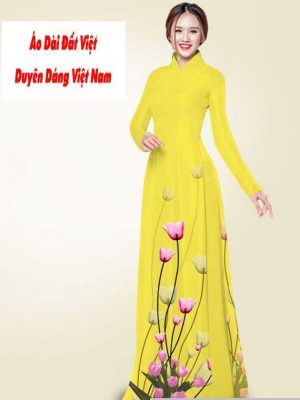 Vải áo dài hoa ly kiểu mới AD T7546 26 1591241065 163 vai ao dai vai ao dai dep ad
