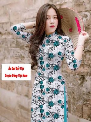 Vải áo dài hoa hồng đều kiểu mới AD T7542 14 1591241420 693 vai ao dai vai ao dai dep ad