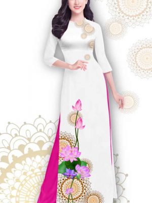 Vải áo dài hoa sen thiết kế 2020 AD T7539 21 1591241543 568 vai ao dai vai ao dai dep ad