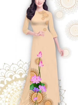 Vải áo dài hoa sen thiết kế 2020 AD T7539 26 1591241544 131 vai ao dai vai ao dai dep ad