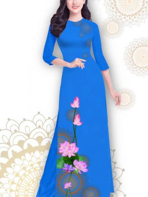 Vải áo dài hoa sen thiết kế 2020 AD T7539 23 1591241544 719 vai ao dai vai ao dai dep ad